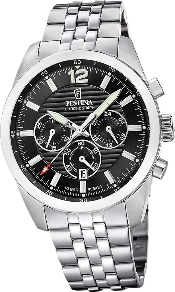 Montre Festina Chronographe Argent Homme Idéale pour Mariage et Bureau