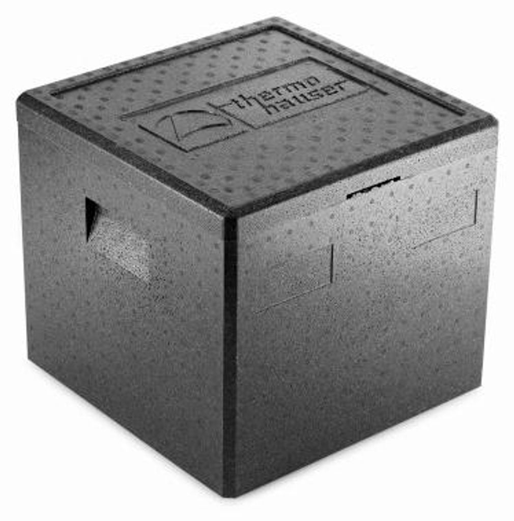 EPP-Thermobox PIZZA schwarz 5 l 41 x 41 x 36 cm mit Deckel