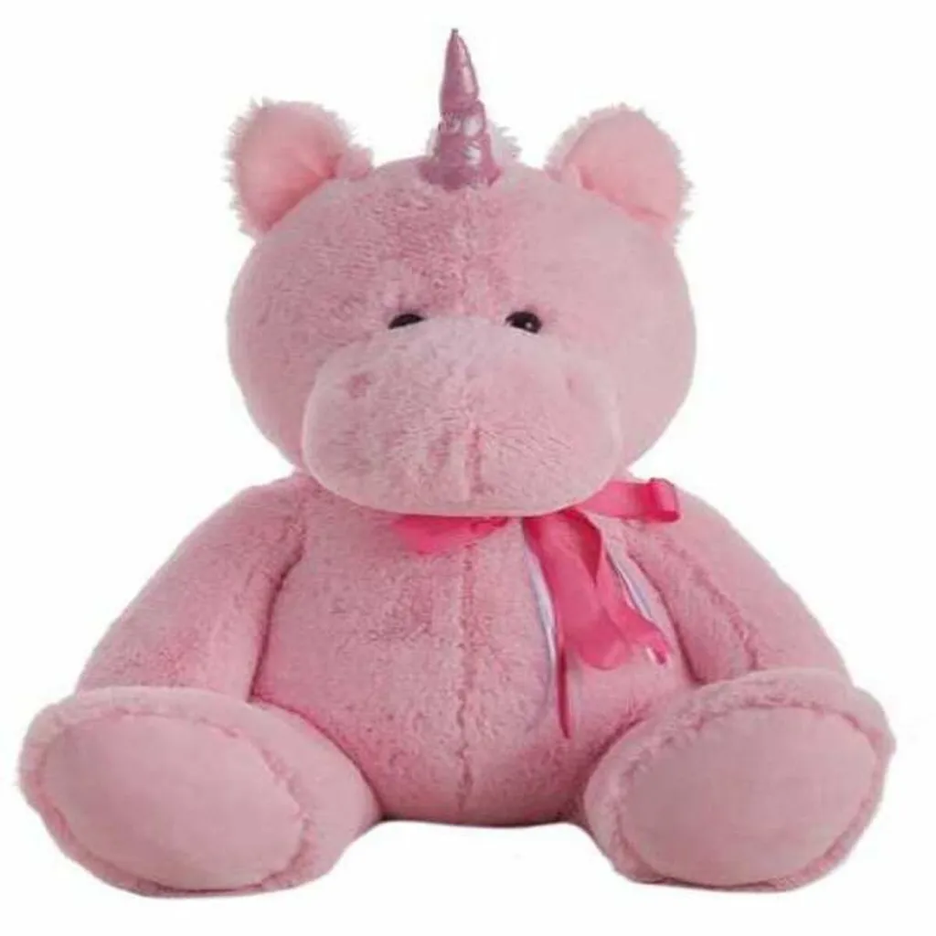 Grande Licorne en peluche rose 75 cm - Jouet d'éveil et déco de chambre