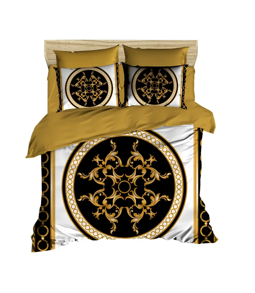 Housse de Couette Noire Adal PRF1142 en Micro-satin Doux et Résistant