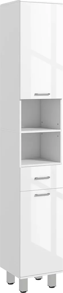 Meuble de salle de bains blanc design moderne 80cm avec grands tiroirs