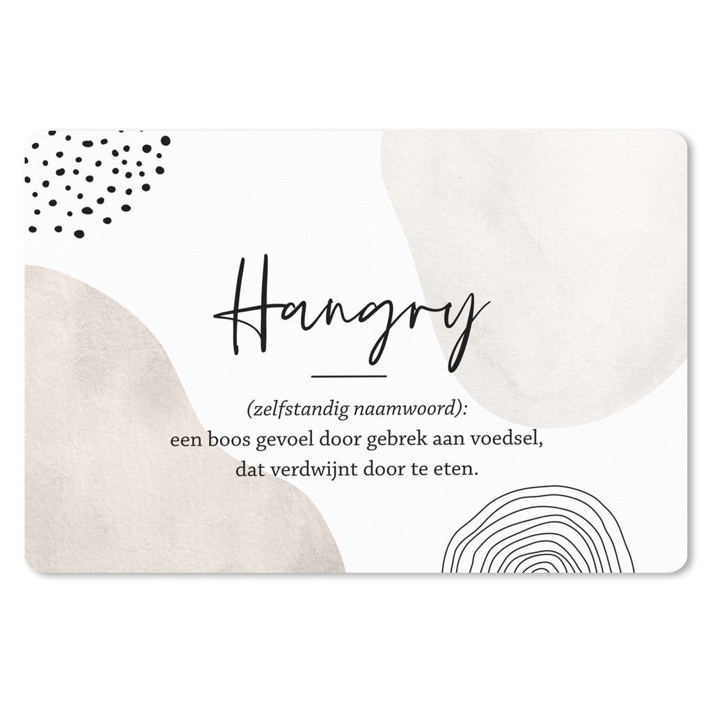 MuchoWow Mauspad Mousepad Hungrig - Sprichwörter - Definition von hungrig - Wörterbuch - Zitate 27x18 cm - Mousepads - Maus Mat - Pad - Mausunt...