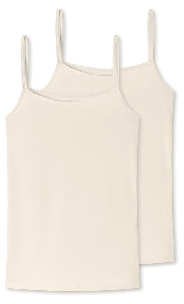 Schiesser Damen 2 er Pack Spaghettitop Gr. 3XL off-white