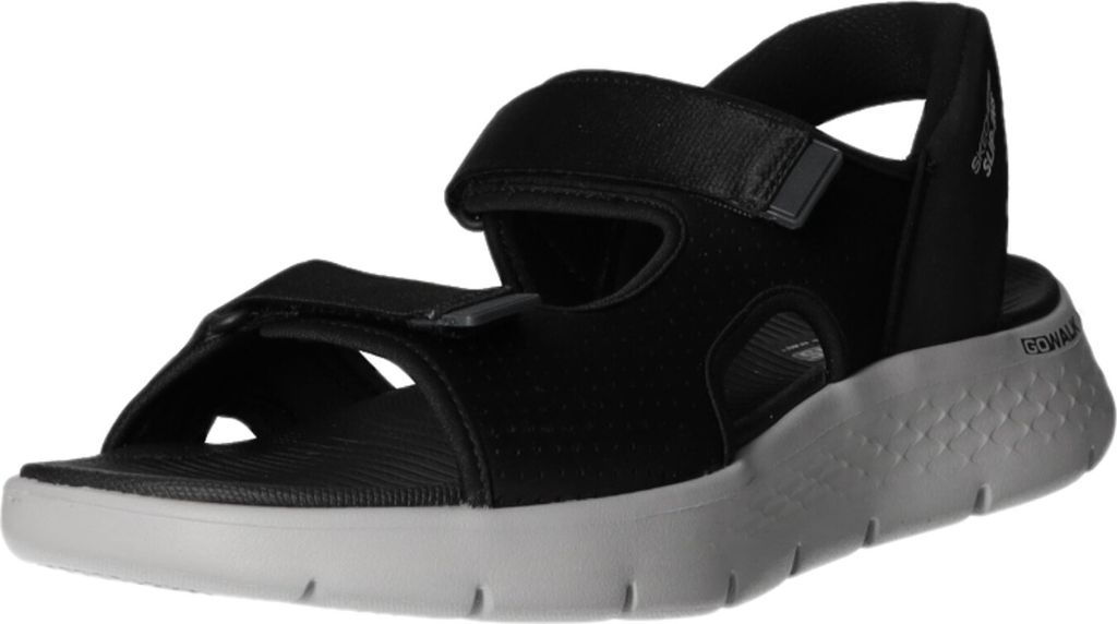 A single black and gray sandal is shown against a white background.