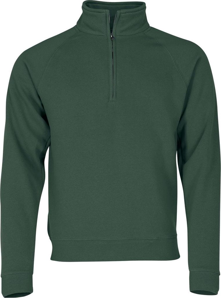 Fruit of the Loom Premium Zip Neck Sweat ,Farbe: flaschengrün ,Größe: XL