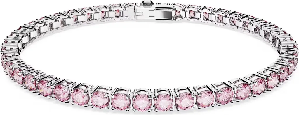 Bijou Swarovski bracelet Tennis argenté pour mariage et soirée 16,5cm