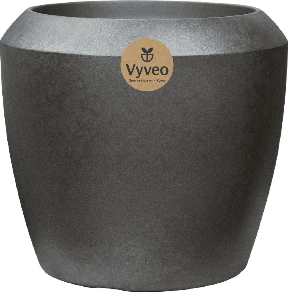 Grand Pot de Fleurs pour Salon Liora Vyveo - Argent Métal 34x31 cm