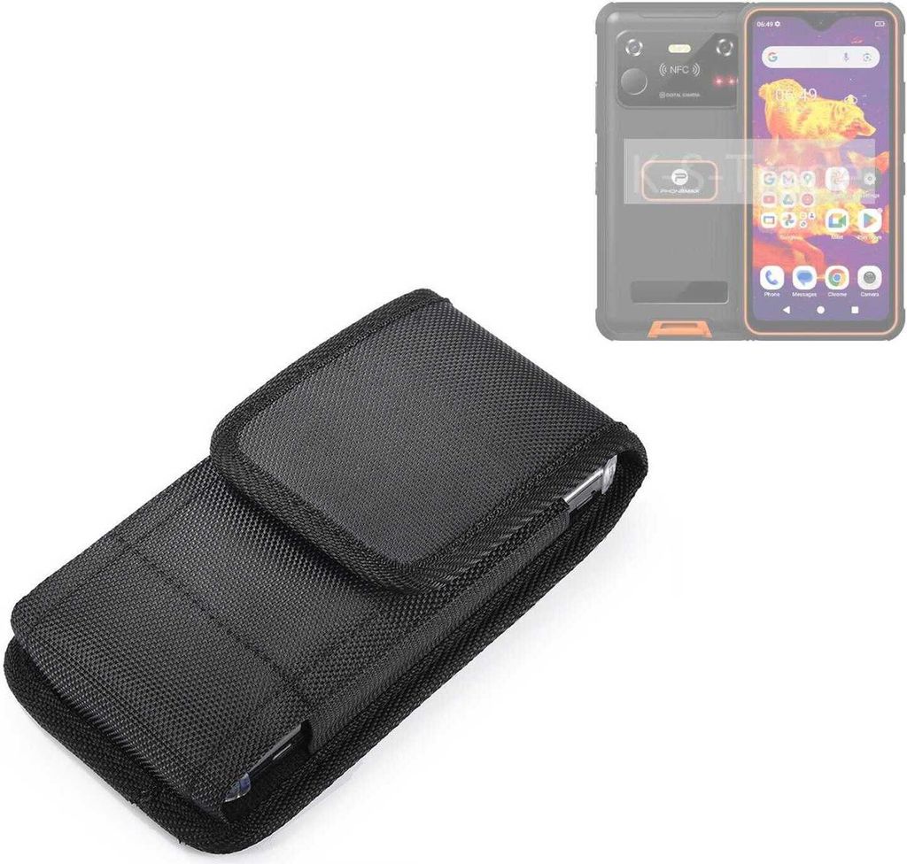 Holster Gürteltasche kompatibel mit Phonemax R4GT Holster Gürtel Tasche wasserabweisend Handy Hülle Schutz Hülle Outdoor schwarz K-S-Trade