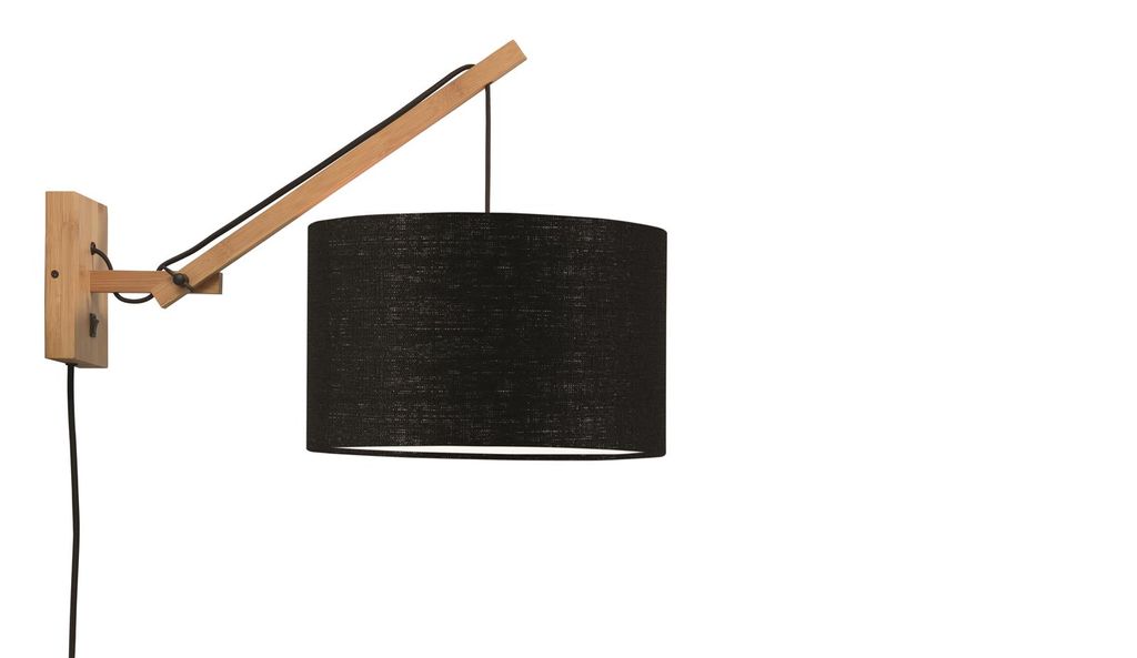 GOOD&MOJO - Wandlampe Andes - Bambus/Schwarz - 50x32x45cm