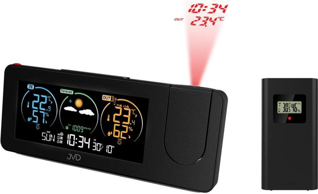 Rádiem řízená meteorologická stanice JVD RB3538.1 Obrázek produktu 