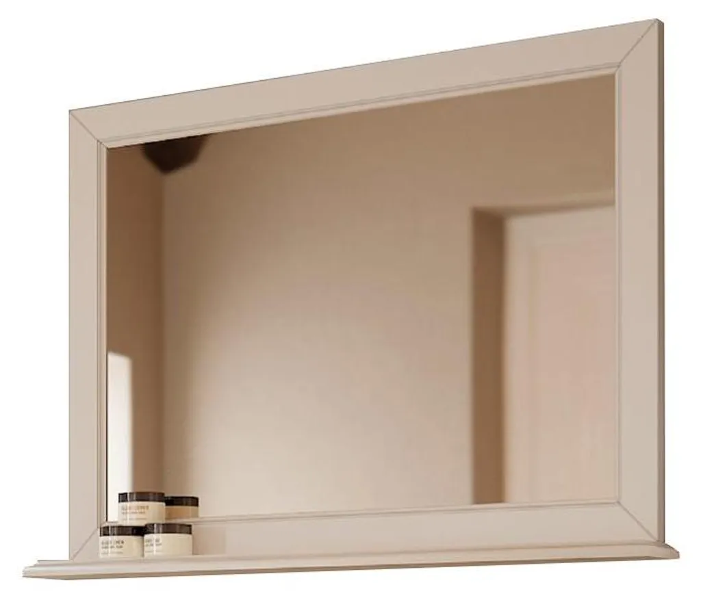 Miroir d'Entrée Blanc 94 cm avec Tablette Vide-Poche - Design Bohème