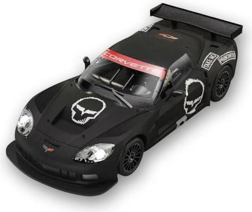 Corvette C6R Skull SCX Noire avec Moteur Puissant et Châssis de Course