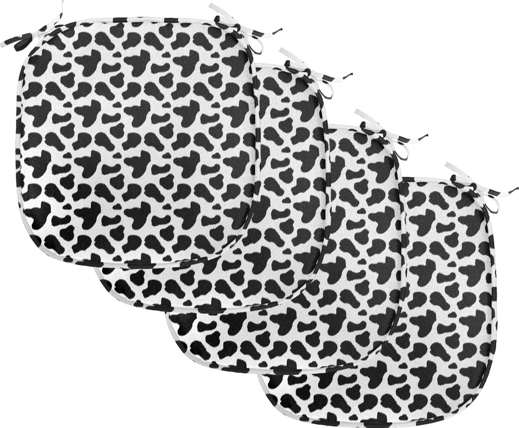 Set 4 Cuscini Sedia Mucca 40x40 ABAKUHAUS Antracite Impermeabili - 1