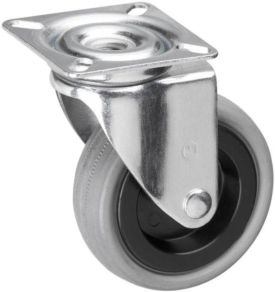 Roue silencieuse caoutchouc 75 mm charge 60 kg pour sol fragile pro
