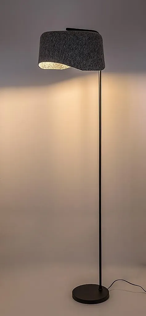 Lampadaire Farelia E27 Noir : Solution d'Éclairage Doux en Feutre 10W - 2