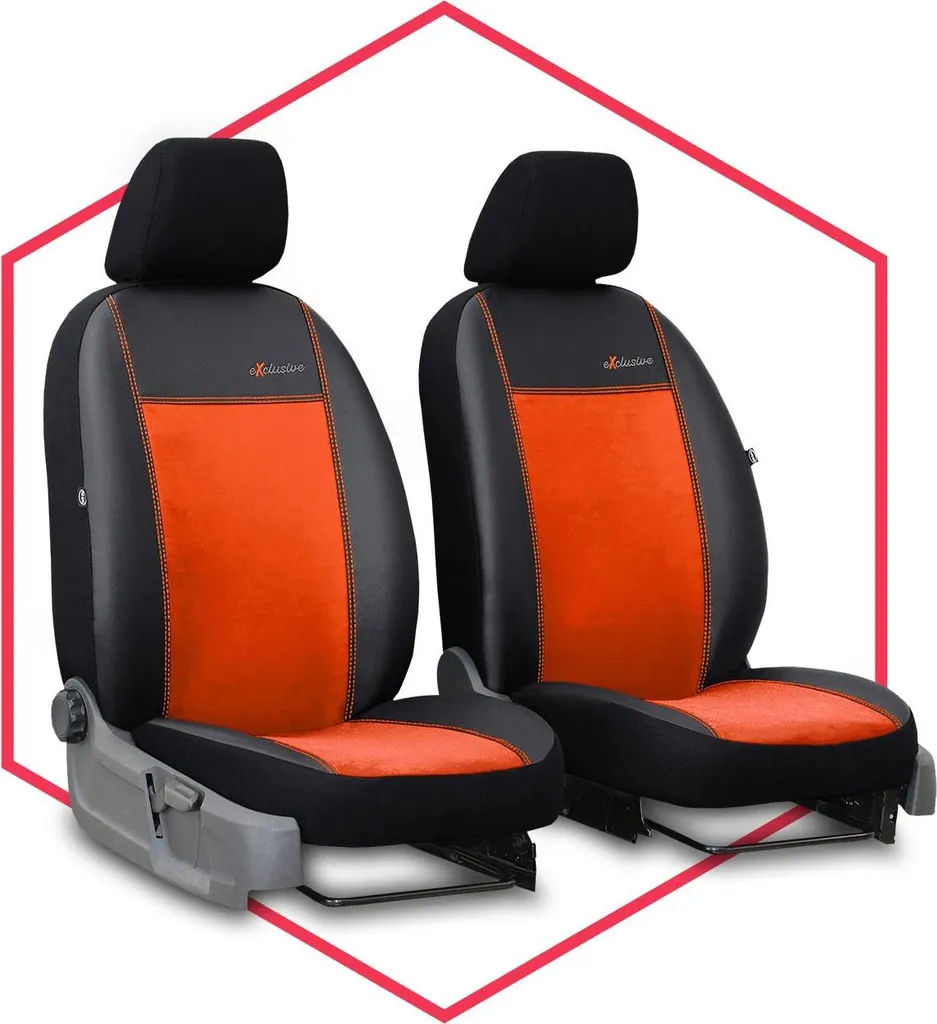 Coprisedili Auto Citroen Jumpy II Arancio/Nero - Stile e Protezione - 11