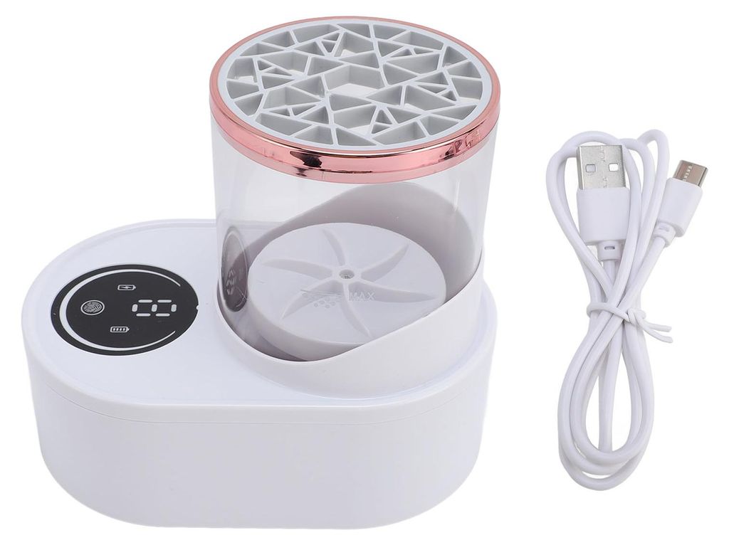 3-in-1 Elektrischer Make-up-Pinselreiniger und automatischer Make-up-Pinsel-Trockner für den Heimgebrauch, USB-aufladbar