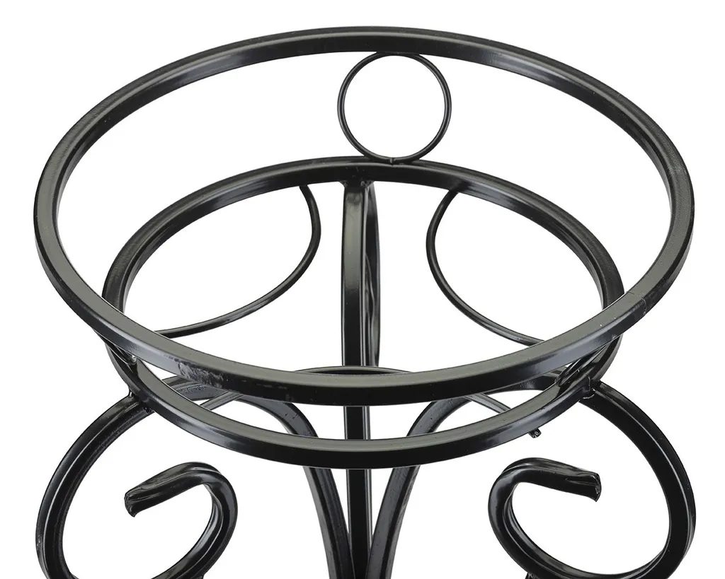 Support de Fleurs Noir Robuste en Métal 34x74 cm - Structure Stable