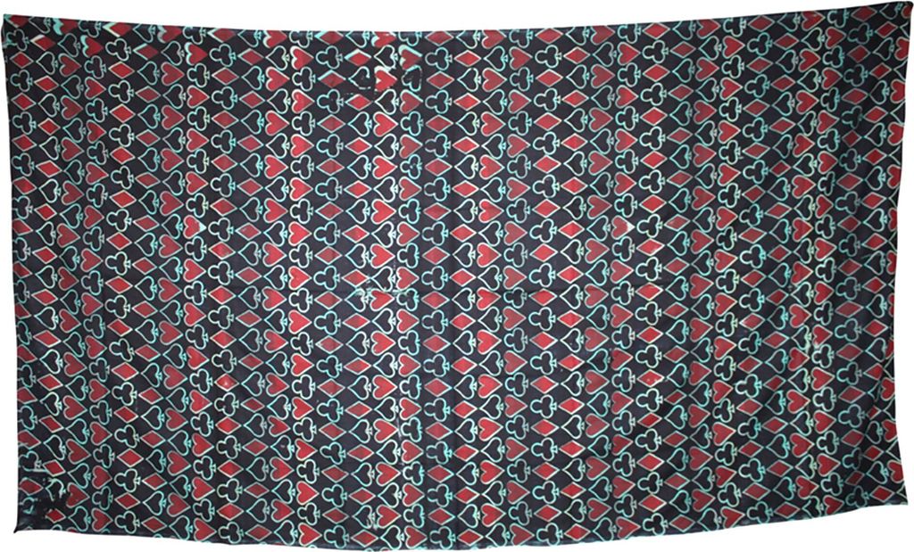 Tagesdecke - Kartenmuster - türkis - indische Überwurf Decke - 290x160cm