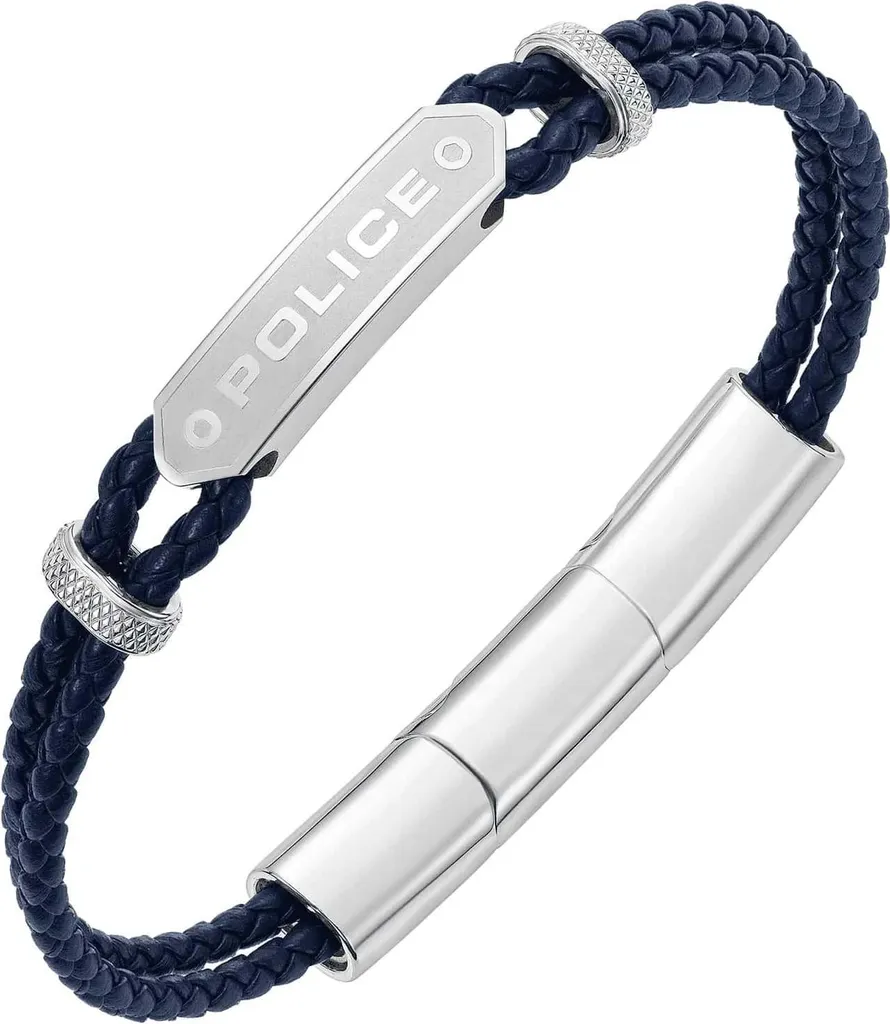 Accessori Uomo: Bracciale Police Twincord Blu Navy PEAGB0040102