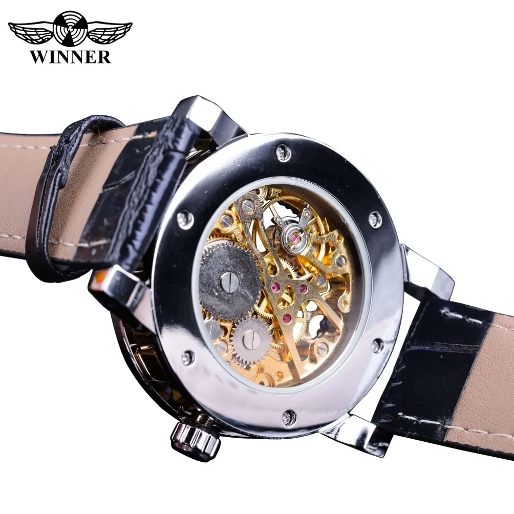 Orologio Uomo Winner Rey KP14454 Automatico - Eleganza Nero e Blu - 3