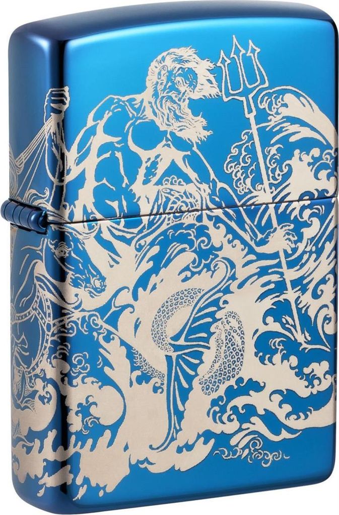 Accendino Zippo High Polished Blue Atlantis Design 60006844 Immagine del prodotto 