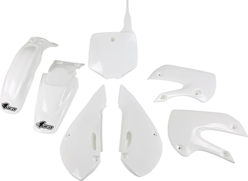 Kit carénage UFO Plast 7 pièces pour Kawasaki KLX 110 2003-2009 blanc