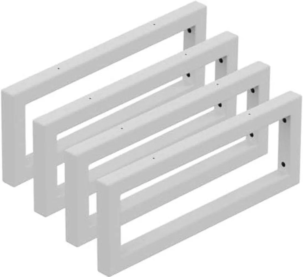 Équerre de fixation murale blanche 40cm, support métallique polyvalent