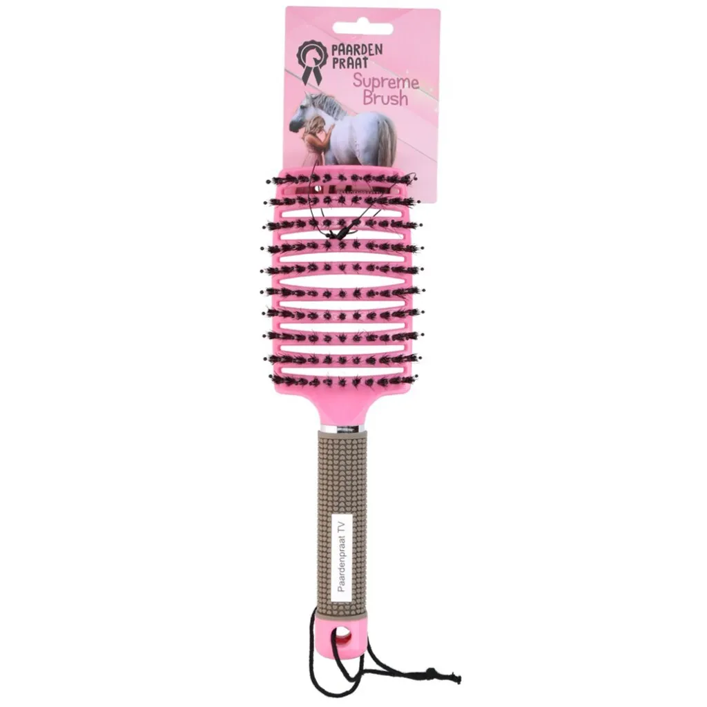 Spazzola Suprema Rosa per Cavalli - Scioglinodi e Lucentezza Professionale