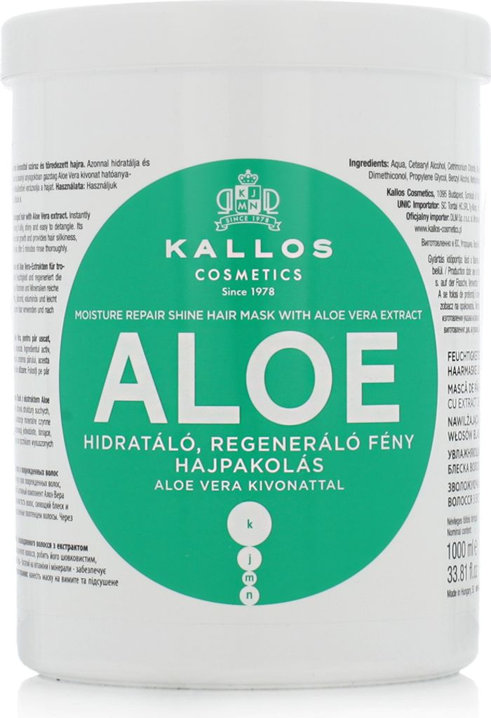 Kallos Aloe Vera Idratazione Riparazione Lucentezza Immagine del prodotto 