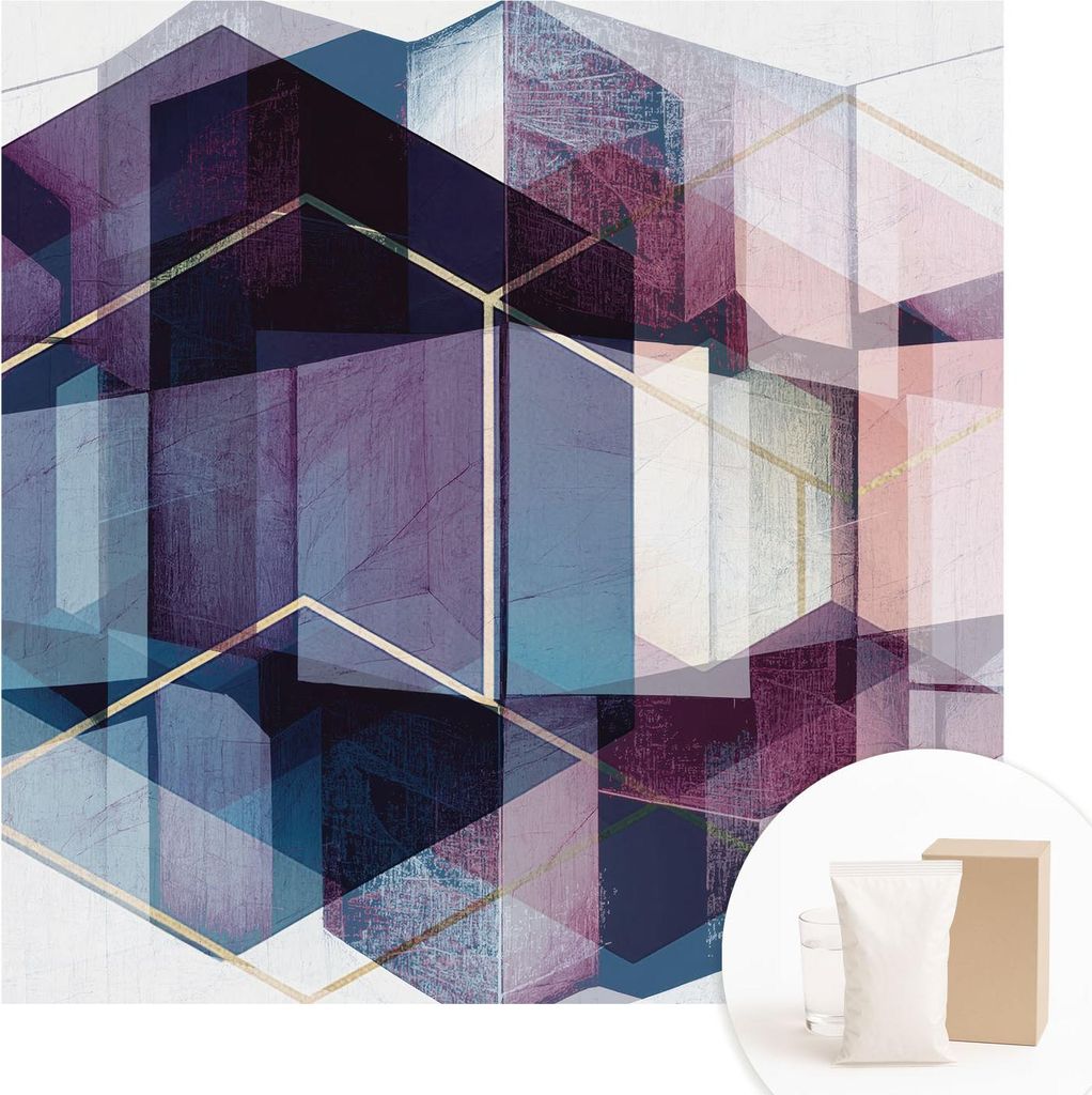 Fototapete - Wandbilder für Wohnzimmer - 250x250 cm - Dekorative Wandfolie - Modernes Design für Wanddekoration - Tapeten für Innenräume - Geom...