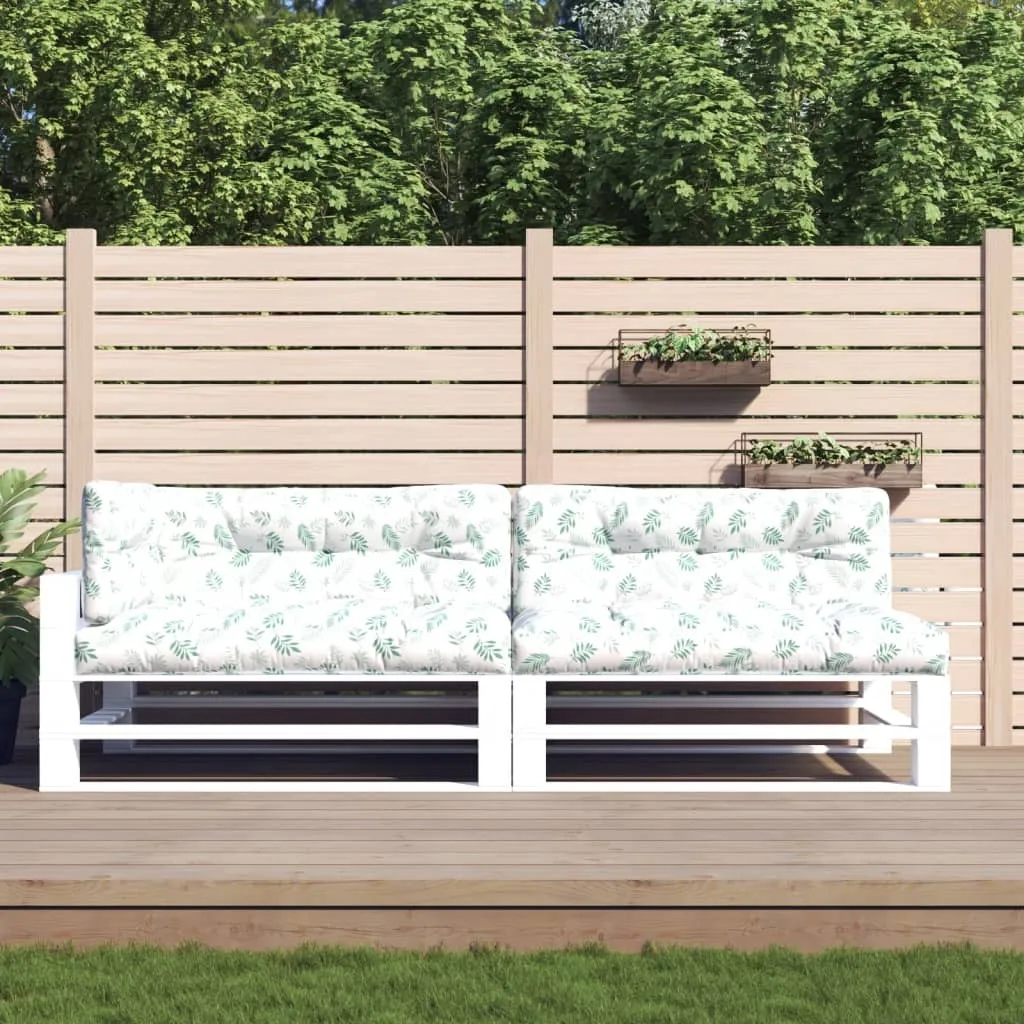 vidaXL Set 5 Cuscini Pallet Professionale - Motivo Foglie Oxford