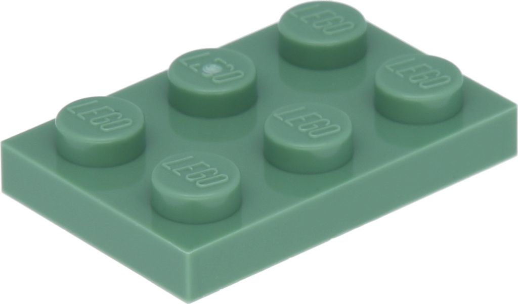 Lego 2x3 Platten 3021 - 50 Stück Sandgrün