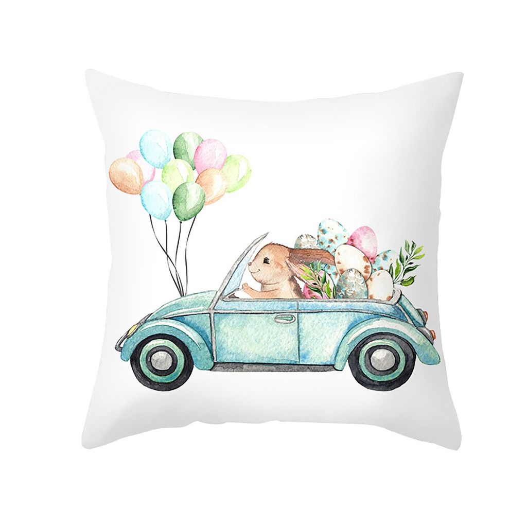 Osterhasen Kissen Cover Cartoon Kissenbezug Sofa Kissen Büro Wohnheimdekor Geschenk-#13