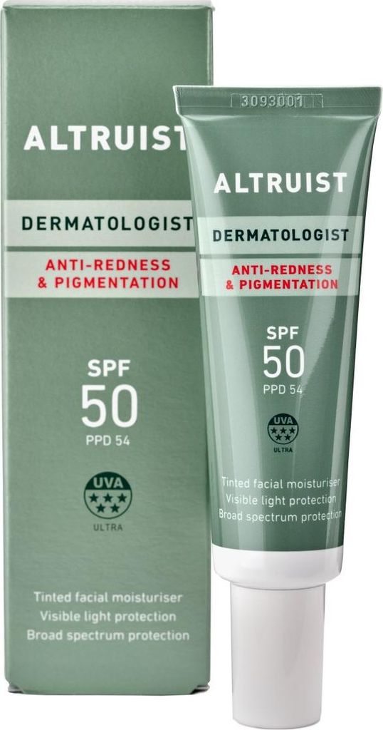 A product shot of a sunscreen tube and its packaging.