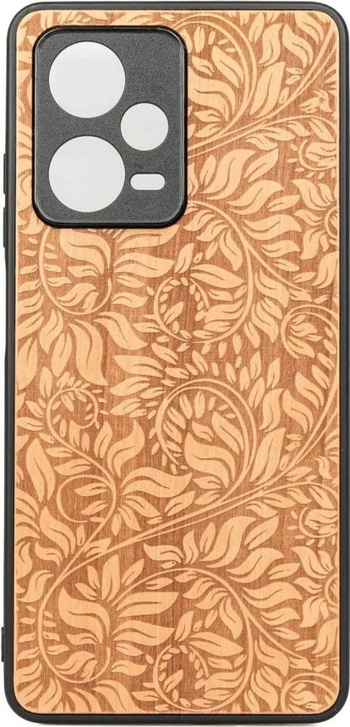 Bewood Redmi Note 12 Pro 5G custodia in legno foglie di mela