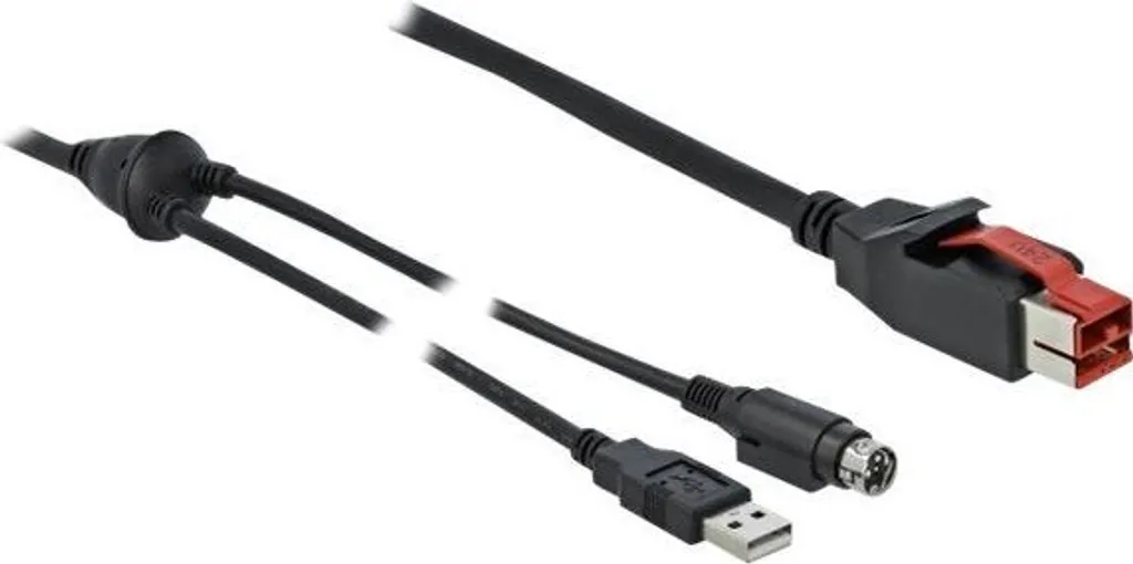 Câble d'alimentation et données PoweredUSB 24V pour imprimante ticket