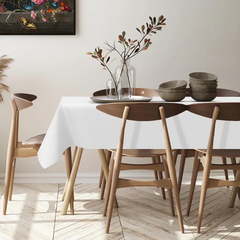 Tovaglia Antimacchia Bianca 160x220 - Elegante per Feste e Matrimoni - 2