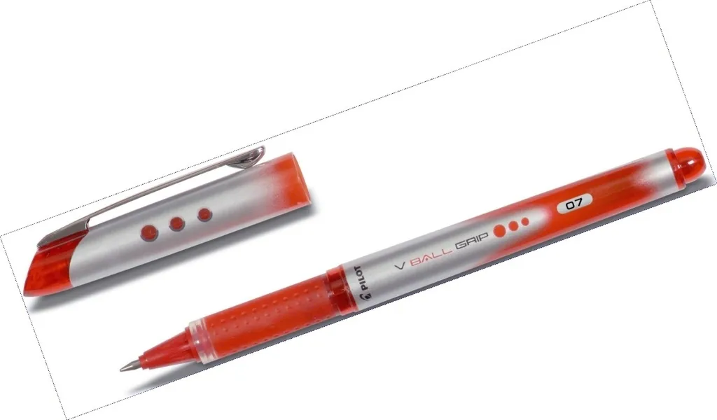 Pilot V-Ball Grip Rouge BLN-VBG-7 : Roller Ergonomique à Débit Régulé