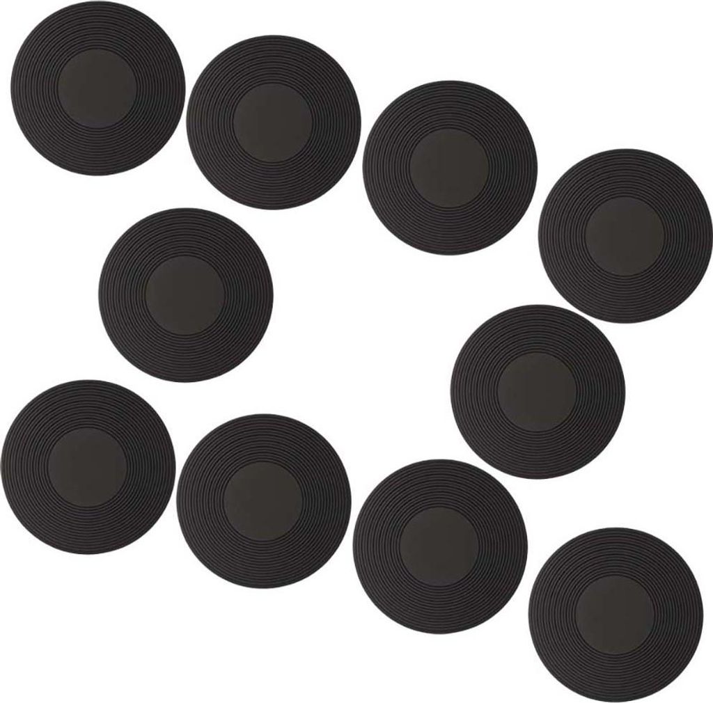 INF Vinyl Schallplatten Silikon Untersetzer - 10er Pack, Hitzebeständig