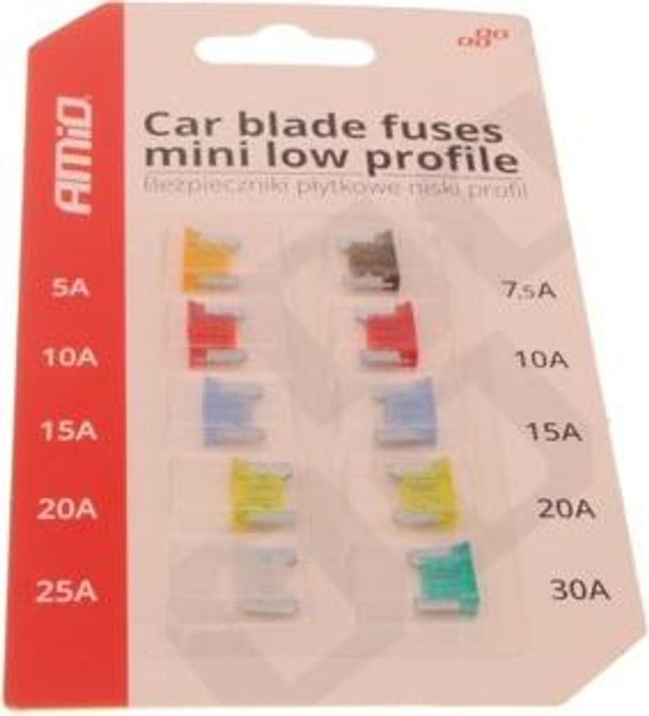 Kit de fusibles plats pour voiture - type profil bas, 10 Image du produit 