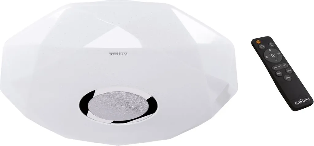 Luminaire de Plafond LED Rond Ø50cm IRYNA Blanc Effet Diamant CCT 48W