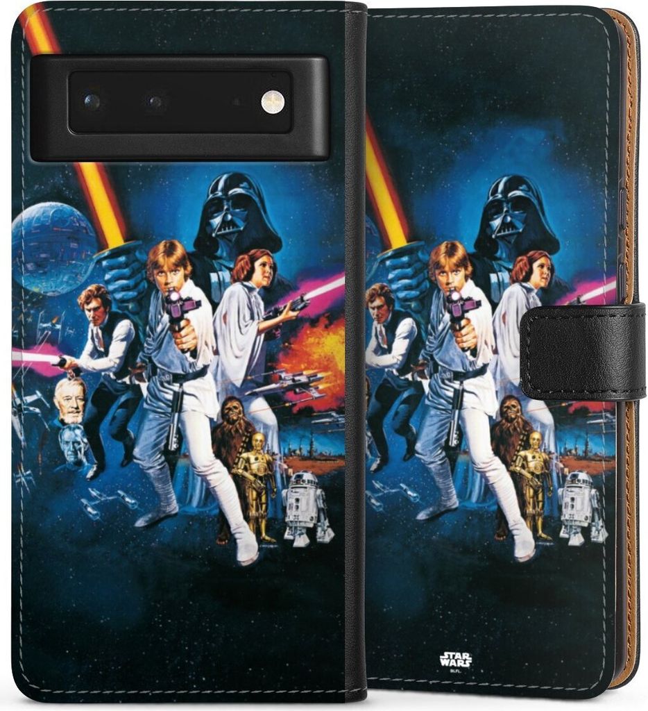 DeinDesign Klapphülle für Google Pixel 6 Handytasche Lederhülle Tasche Episode IV Fanartikel Star Wars