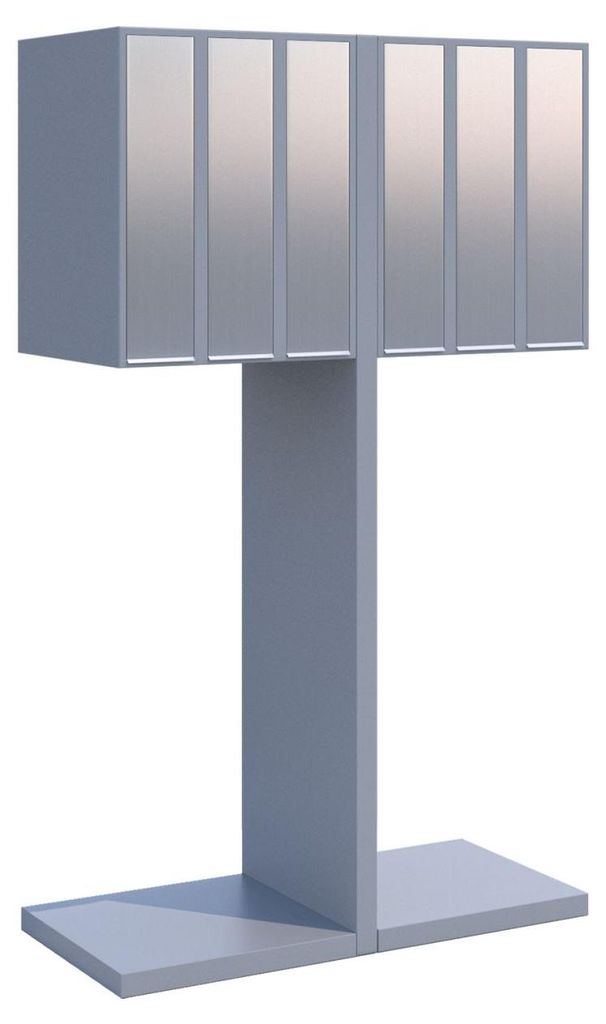 Briefkastenanlage Hermes Clone for Six in Grau Metallic mit Produktbild 