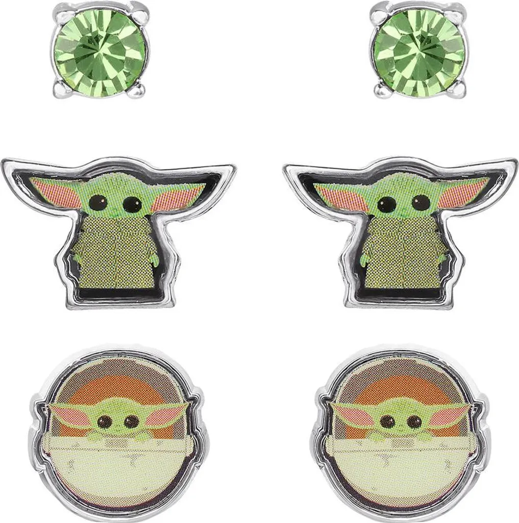 Orecchini Star Wars Baby Yoda Grogu - Set 3 Paia Gioielli Pop Culture