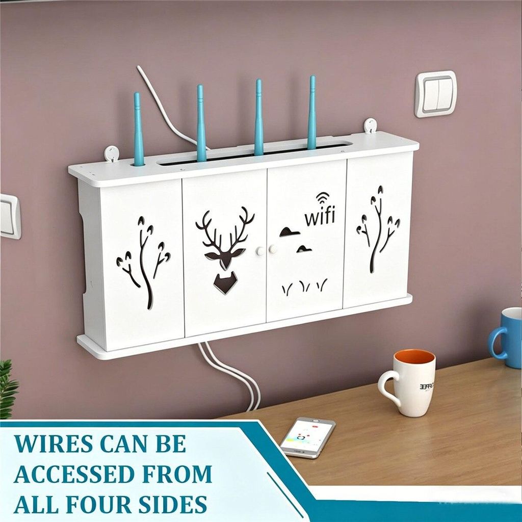 WIFI Aufbewahrungsbox Wand, Wall Mounted Router Cabinet