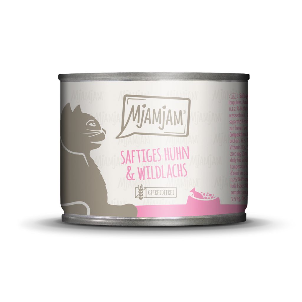 MjAMjAM saftiges Huhn und Wildlachs, Adult, Huhn, Lachs, 200 g
