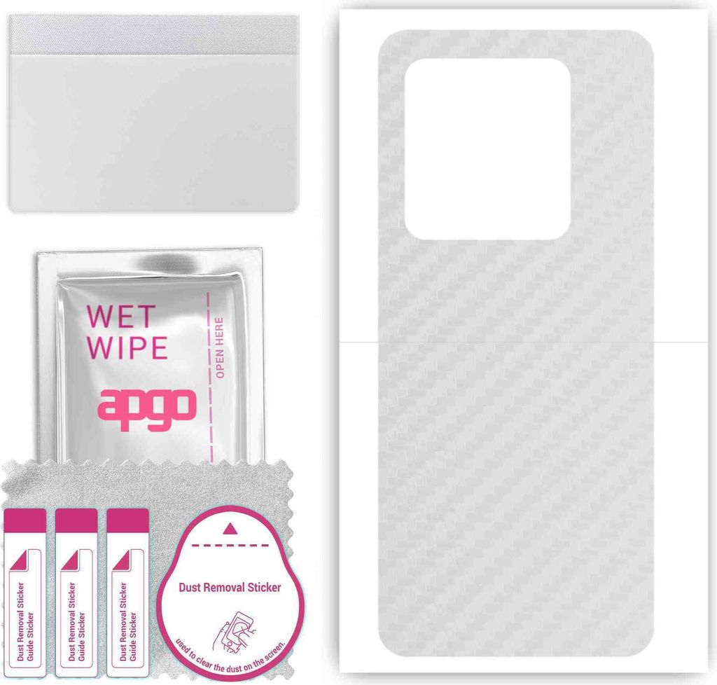 apgo Rückseite Schutzfolie, Skin, kompatibel mit Infinix Note 30 Pro, Hinten Displayschutzfolie aus Vinylfolie, kratzfest, einfache Montage - Tran...