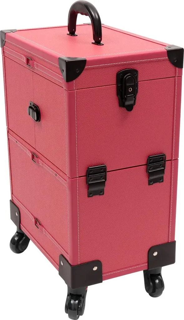 Valise de maquillage robuste rose 50kg pour protéger vos cosmétiques