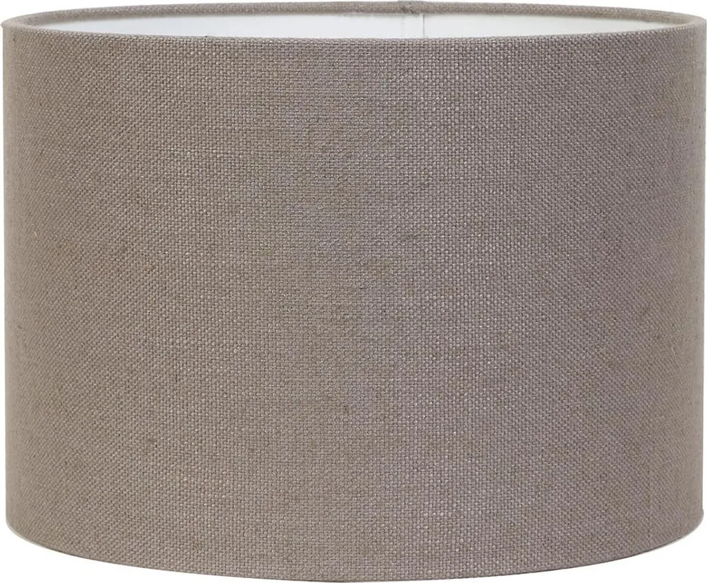 Abat-jour en tissu cylindrique 40cm Livigno foie pour lampe à poser